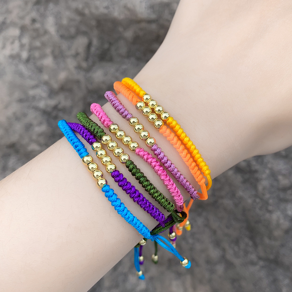 Hot selling multi-color bracelets, girlfriends, couples' bracelets, unisex hand-woven hand jewelry bra49