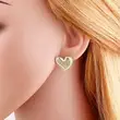 AS jewelry love heart earrings female high-grade copper plated real gold earrings earrings ert03