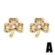 European and American jewelry love flower star earrings women's fashion personality micro-inlaid colored zircon earrings ert18