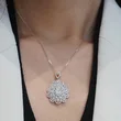 Hot-selling necklace for women, new style, elegant lady temperament, flashing necklace, floral water drop, high-end luxury style