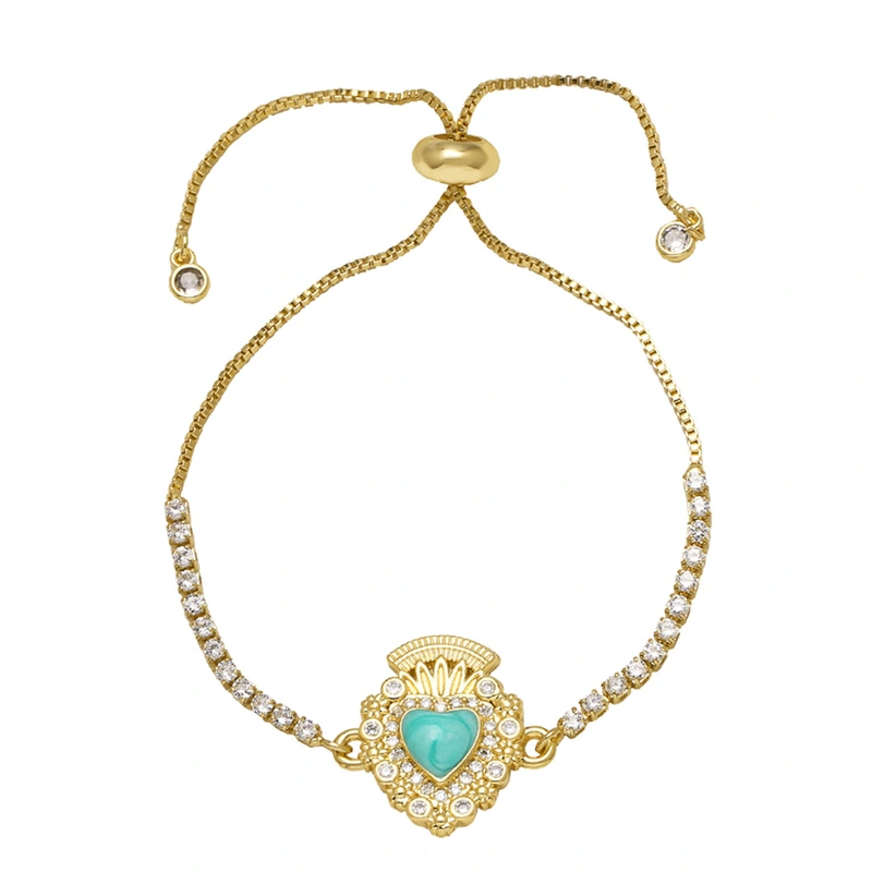 AS jewelry new color love heart pendant adjustable bracelet hand jewelry brg85 bracelet