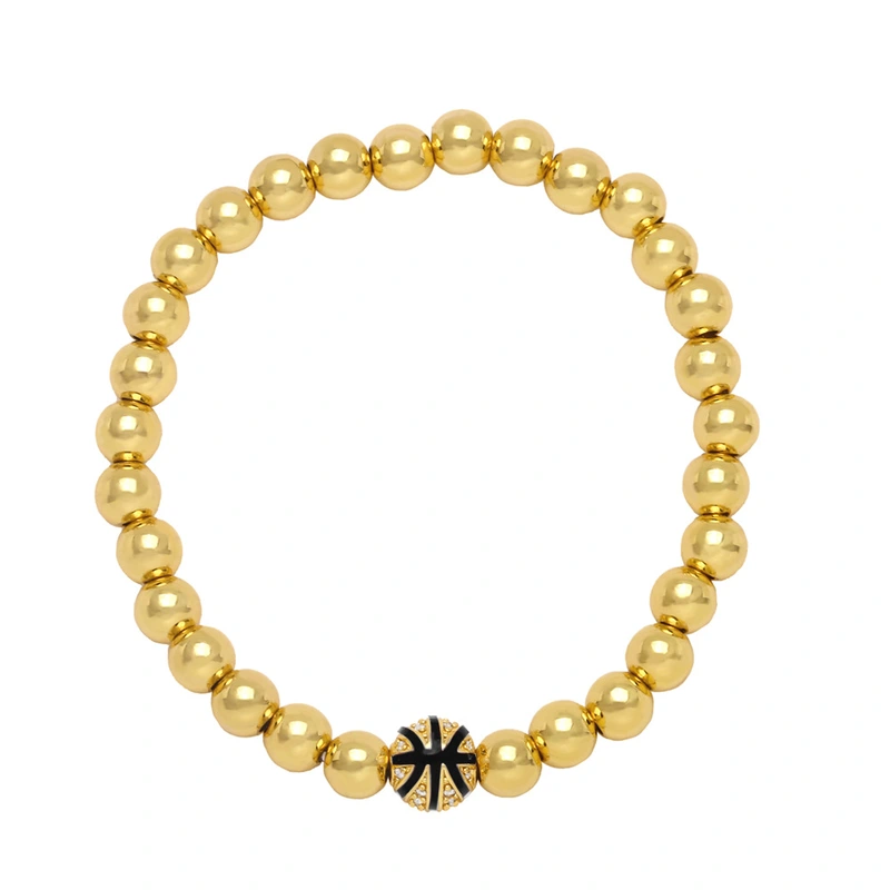 Clearance sale hot sale jewelry European and American fashion beaded bracelet women's gold elastic round bead bracelet wholesale brh87