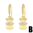2023 new European and American fashion 18K gold earrings simple cartoon character girlfriend student earrings female ery29