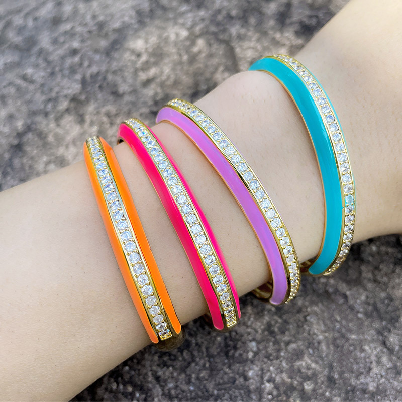 Hot selling jewelry niche design personality Bohemian color drop zircon bracelet bracelet female brd93