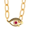 Clearance European and American eye necklace women 2023 young luxury niche design hip hop clavicle chain accessories nkv90