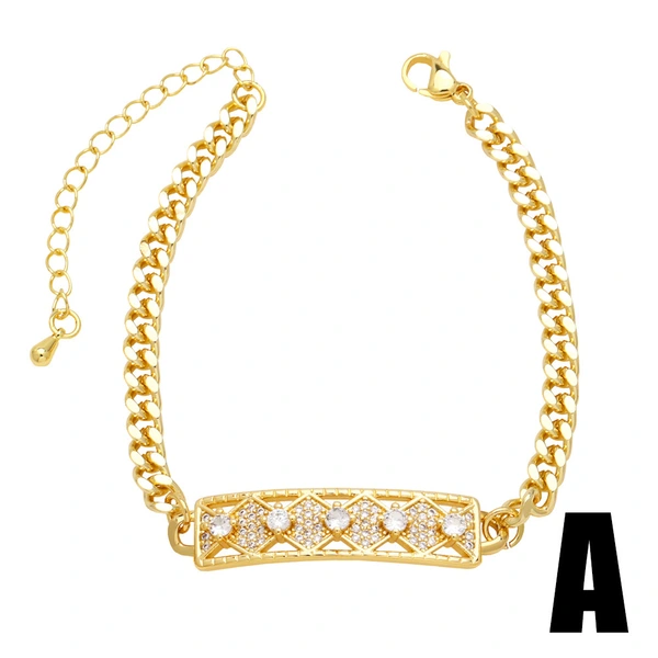 European and American jewelry Bagu chain bracelet female niche design high-end copper plated 18k gold jewelry accessories brm11