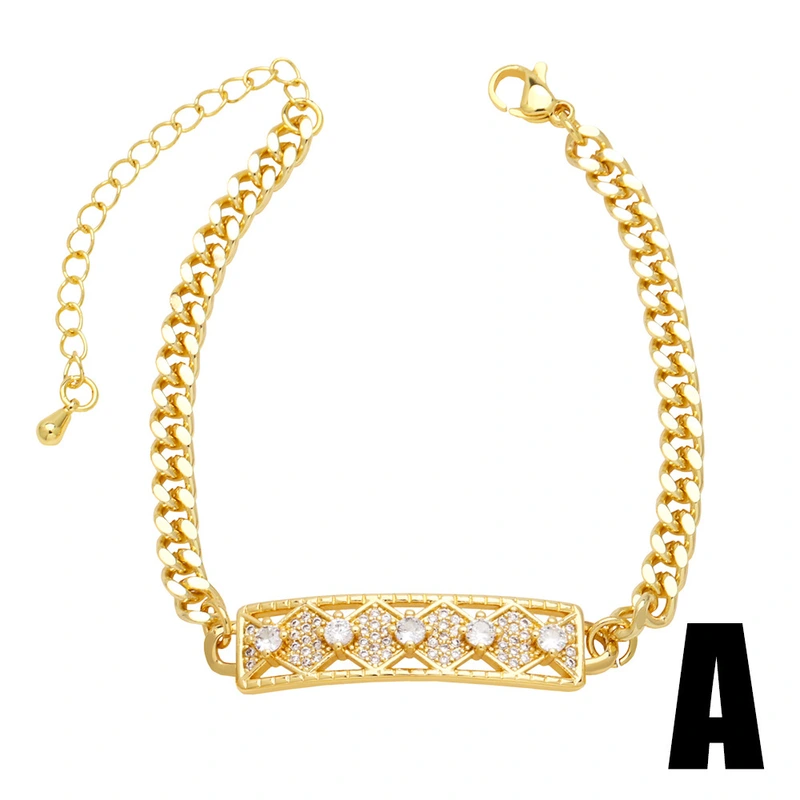 European and American jewelry Bagu chain bracelet female niche design high-end copper plated 18k gold jewelry accessories brm11