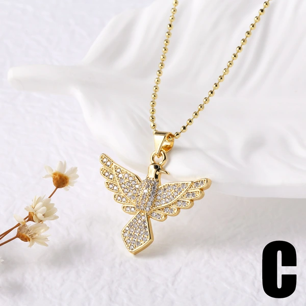 AS jewelry Europe and the United States hot selling copper plated 18k gold bird pendant necklace clavicle chain nkb016 necklace