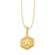 AS jewelry European and American hexagonal heart 26 English letters necklace clavicle necklace nkb296 necklace