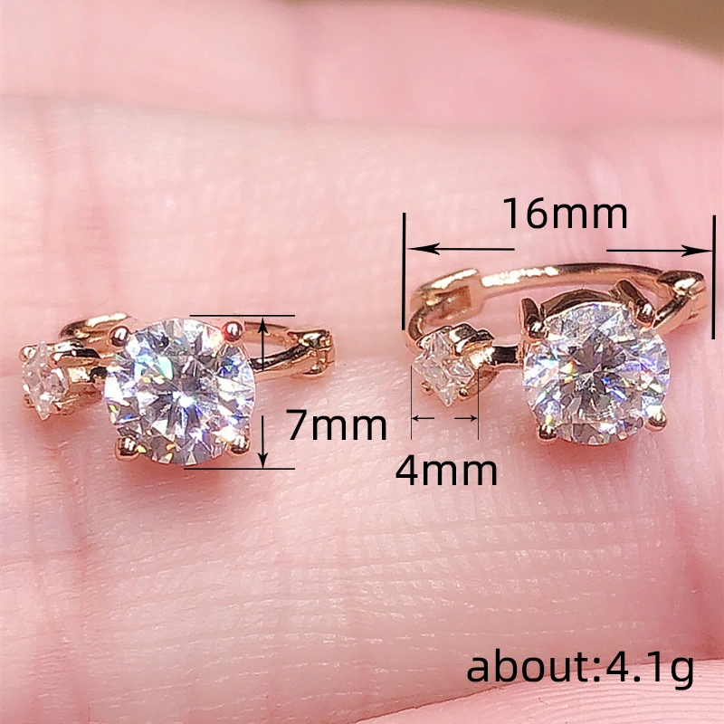  New hot style small and exquisite earrings super shiny high-end diamond round earrings design earrings for women