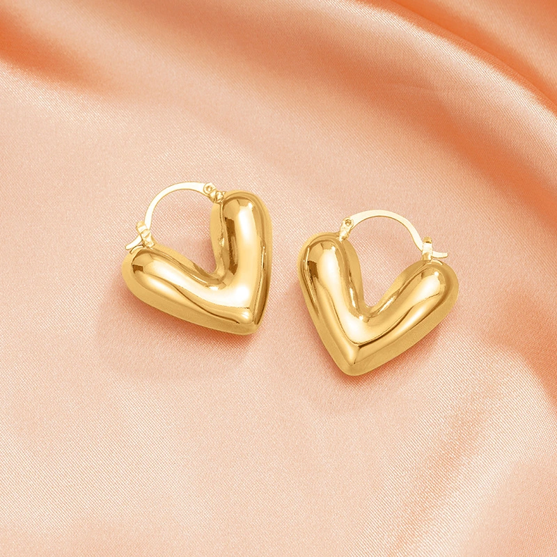 Manufacturers wholesale heart earrings heavy fashion exaggerated jewelry temperament network celebrity style popular style