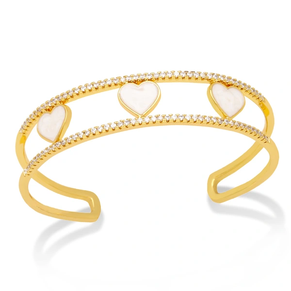 European and American jewelry simple personality double row hollow C-shaped geometric love cross lightning bracelet female brj01