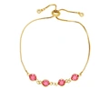 Clearance European and American jewelry fashion simple color crystal bracelet women's adjustable pull bracelet brk60