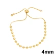 Popular all-match adjustable pull-out round bead bracelet copper 18K gold beaded bracelet bra70