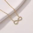 Infinite Love 8-shaped necklace full of diamonds twisted heart diamond women's elegant and versatile temperament fast shaking live broadcast money jewelry