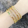European and American style fashion bracelet Internet celebrity temperament simple color zircon bracelet niche cold style accessories brj93