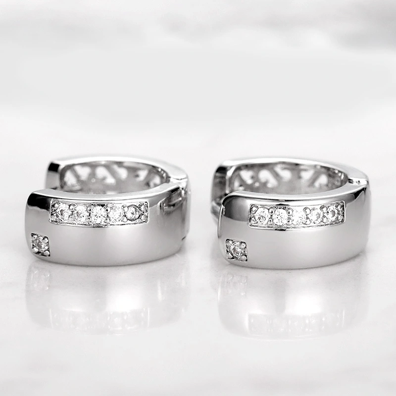 Korean fashion OL earrings simple U-shaped zircon ladies earrings source manufacturers wholesale