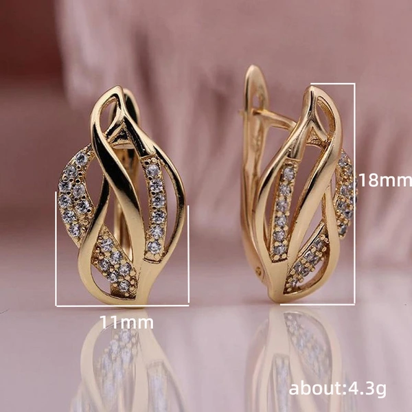 Korean style personalized all-match earrings twisted irregular earrings metal hollow design female earrings