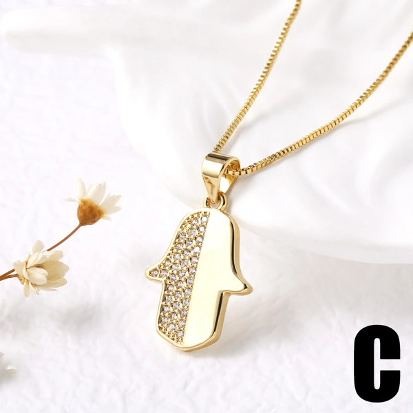 Clearance jewelry European and American love cross palm necklace clavicle necklace nkb719 necklace