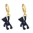 Bear earrings for women European and American design personality retro candy color sweet cool trend personality temperament earrings erz04