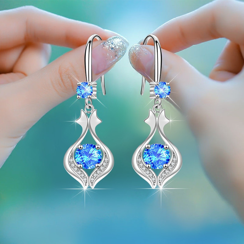 Elegant water drop mid-length earrings, elegant women's earrings, earrings, manufacturers and wholesalers