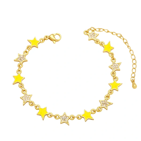Clearance Shining Five-pointed Star Couple Bracelet Student Trend Personality Bracelet Creative Star Bracelet brg60