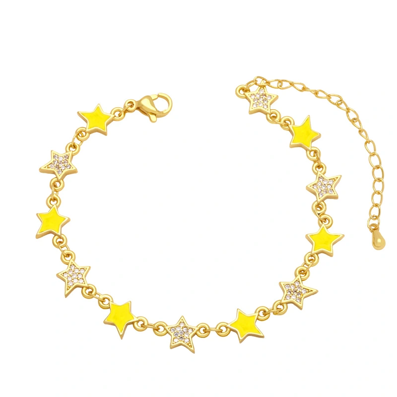 Clearance Shining Five-pointed Star Couple Bracelet Student Trend Personality Bracelet Creative Star Bracelet brg60