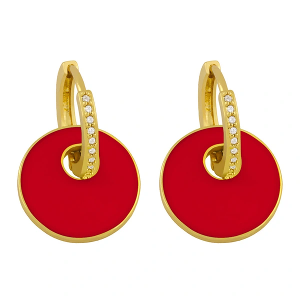 Clearance earrings European and American personality geometric round earrings female INS style niche design earrings female erv16