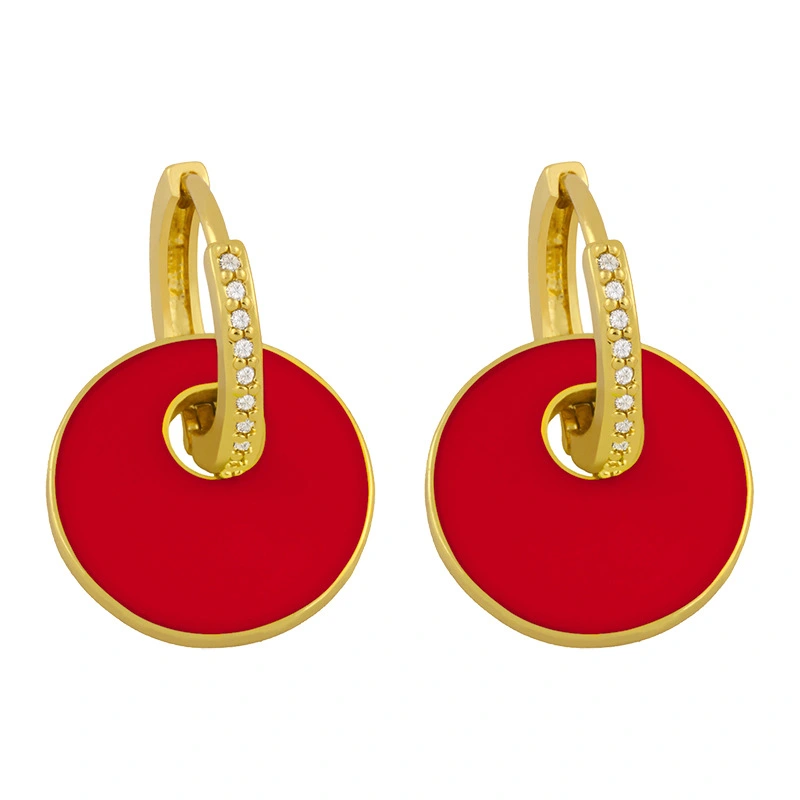 Clearance earrings European and American personality geometric round earrings female INS style niche design earrings female erv16