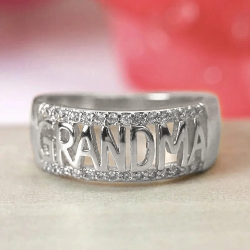  Old money style three-row combination ring for women, high-end luxury lady temperament style geometric round four-claw inlay