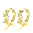   Inlaid zircon earrings for women, leaf geometry, exquisite jewelry, daily ladies' jewelry