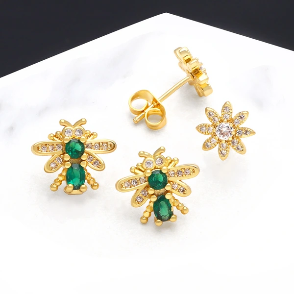 Clearance European and American mini zircon butterfly dragonfly earrings simple earrings wholesale era064
