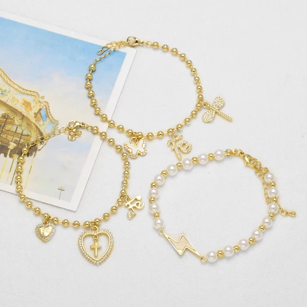 AS jewelry Europe and the United States hot selling love butterfly dragonfly pendant beaded bracelet hand jewelry brn14 bracelet