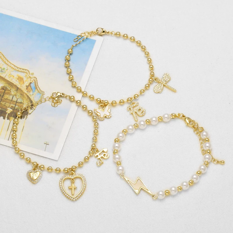 AS jewelry Europe and the United States hot selling love butterfly dragonfly pendant beaded bracelet hand jewelry brn14 bracelet