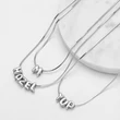 AS jewelry European and American all-match DIY with 26 English letters pendant necklace white K clavicle chain nkb300