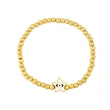 Clearance Five-pointed Star Devil's Eye Beaded Bracelet Women's European and American Simple Gold Bead Elastic Bracelet bre74