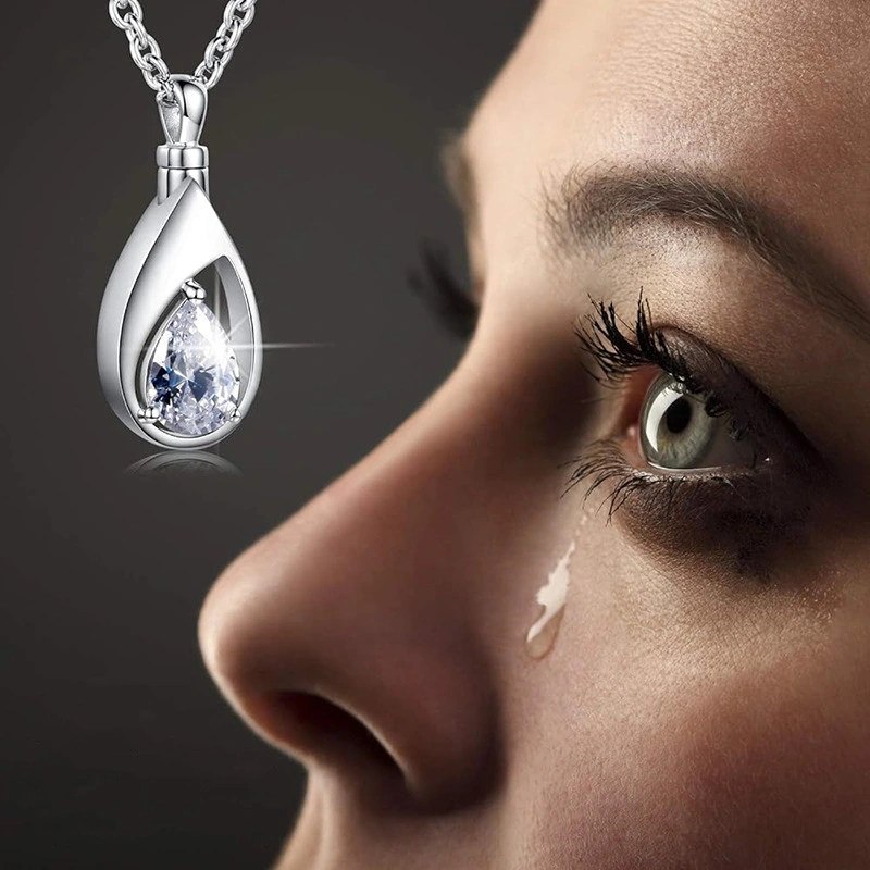  Factory direct sales goddess tears pendant women's water drop light luxury style design necklace fashionable and elegant eye-catching