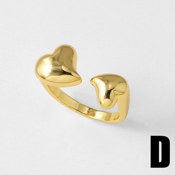 AS jewelry European and American new smooth copper plated 18k gold rose flower open ring female riq89 ring