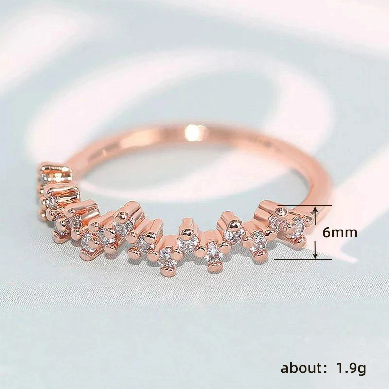 Gypsophila small diamond ring, the galaxy is hot, you are my ideal on earth, stackable small tail ring
