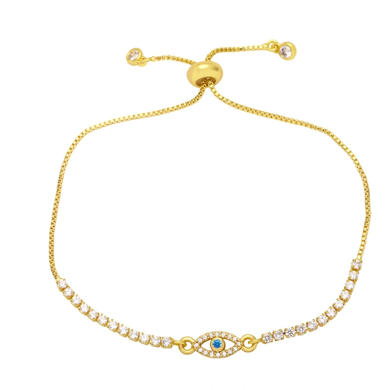 Adjustable pull-out zircon bracelet cool style niche design devil eye bracelet jewelry wholesale brg51