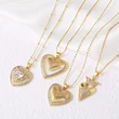 AS jewelry new hot selling full zircon gold-plated love heart pendant necklace nkb220 necklace