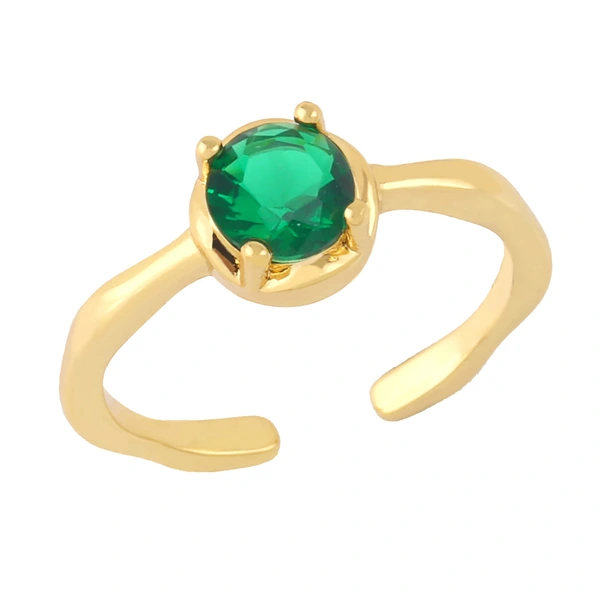 Clearance European and American Internet celebrity light luxury geometric zircon ring men and women simple index finger ring couple ring riq08