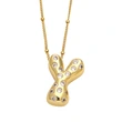 AS jewelry new fat 26 English letters pendant necklace gold-plated zircon clavicle chain nkq97