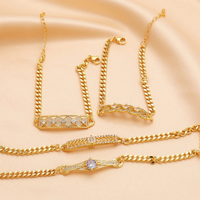 European and American jewelry Bagu chain bracelet female niche design high-end copper plated 18k gold jewelry accessories brm11