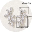 Korean version of the flower lady zircon earrings temperament versatile inlaid AAA zircon earrings beautiful girl earrings