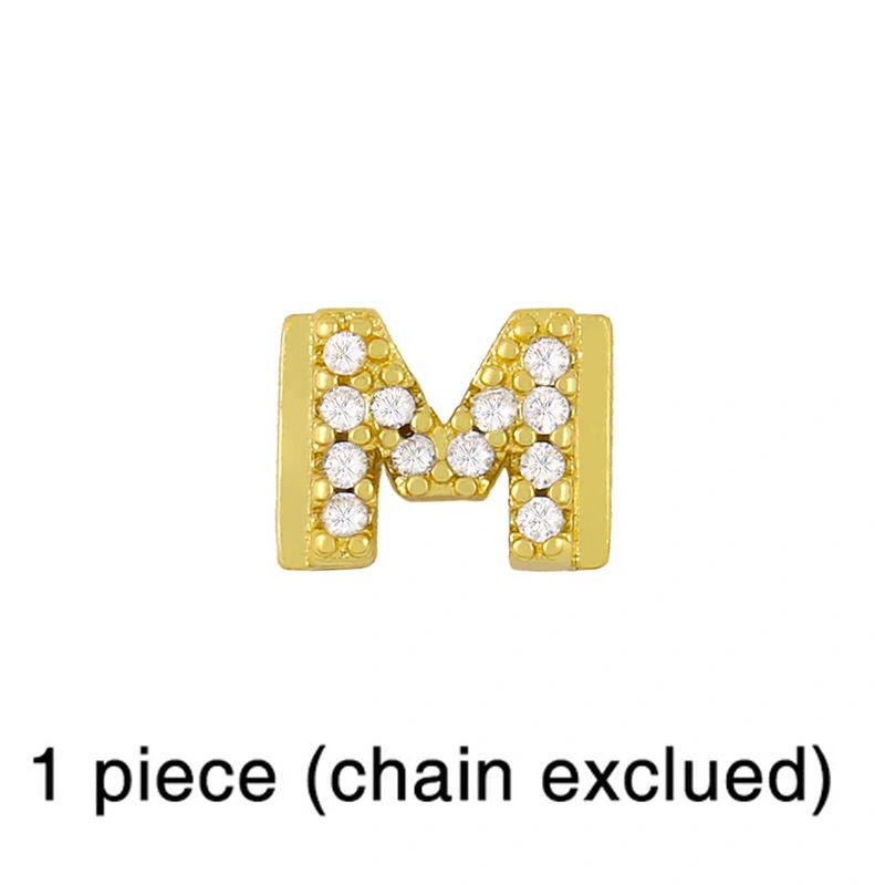 European and American 26 square brand English letter bracelet female bracelet cold style personality DIY diamond letter bracelet brc87