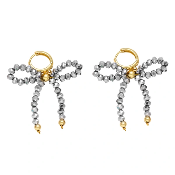 New color rice bead earrings for women European and American simple fashion gold-plated bow earrings earrings era217