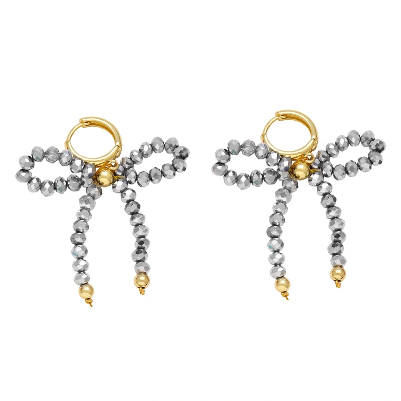 New color rice bead earrings for women European and American simple fashion gold-plated bow earrings earrings era217