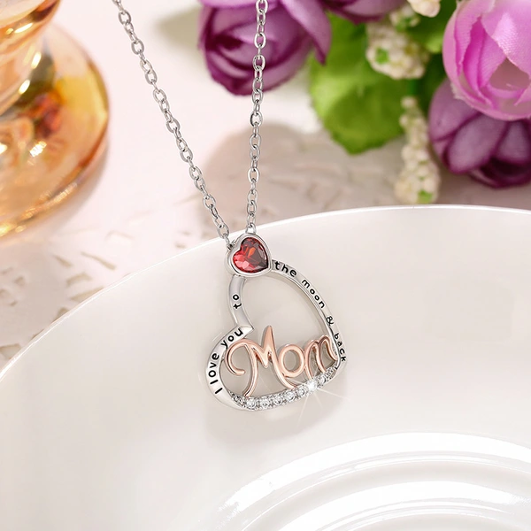 Hot selling new arrival letter heart necklace two-color electroplating European and American fashion necklace