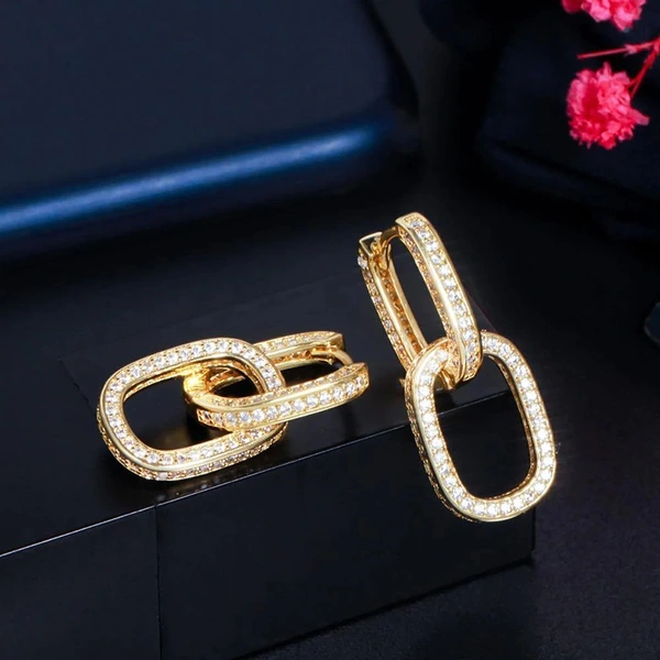 New design earrings for women, fashionable and personalized hoop earrings, engagement party matching jewelry